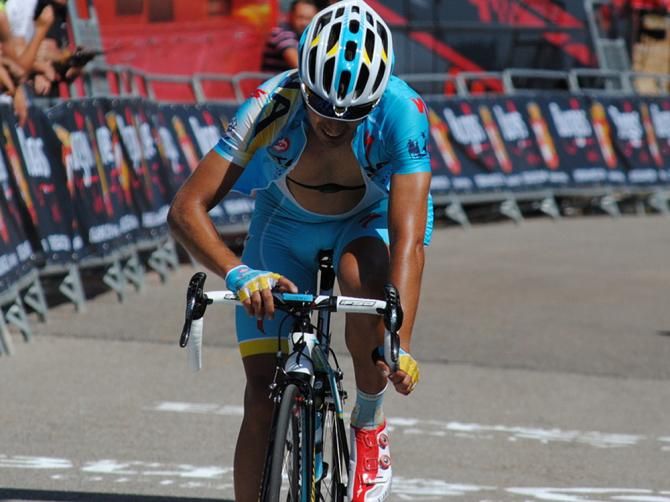 Mikel Landa (Astana) crossed the line in a defeat mood