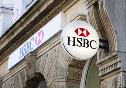HSBC logo on sign