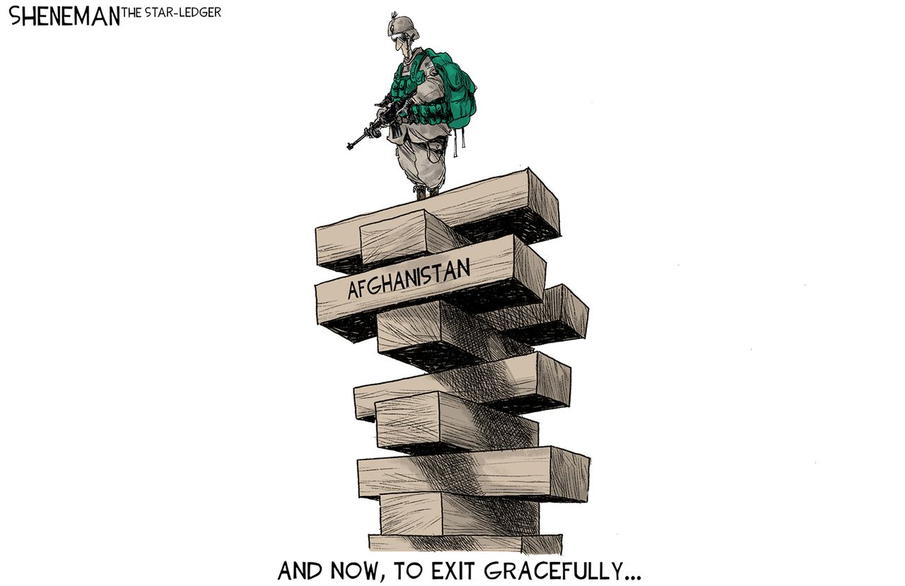 Editorial Cartoon U.S. afghanistan withdrawal