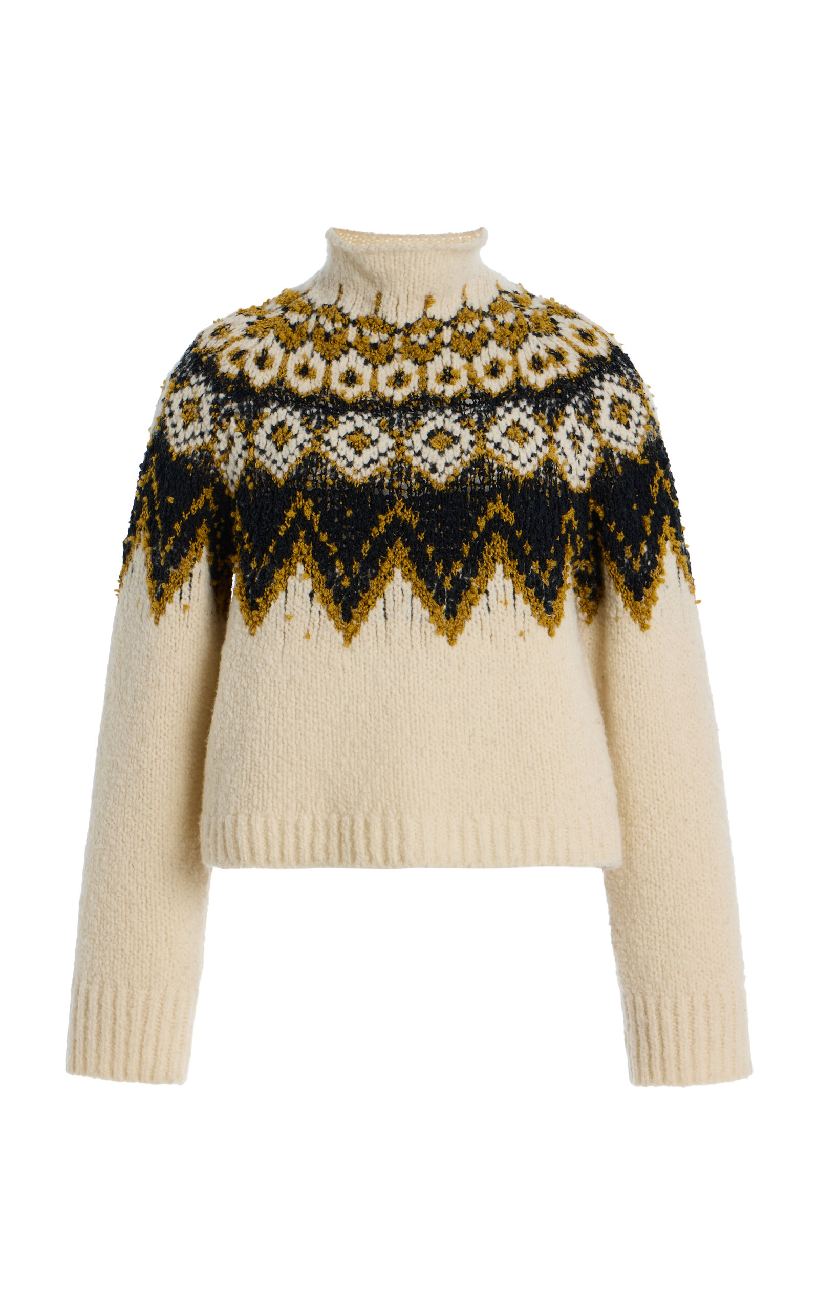Lizzy Fair Isle Linen-Blend Sweater