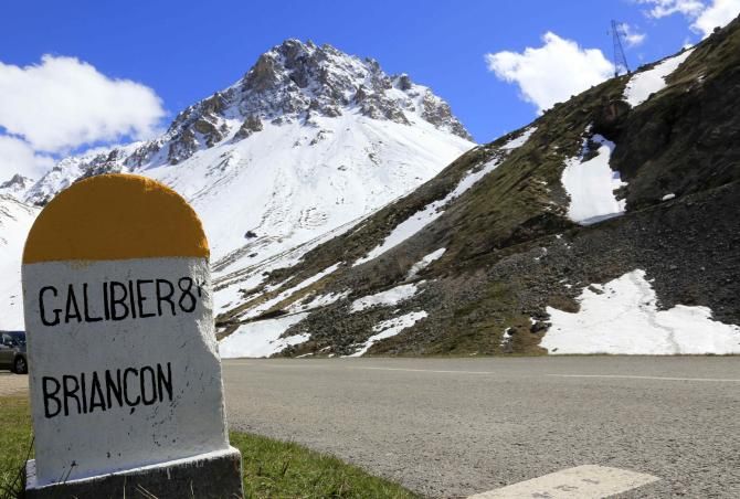 Just in case you needed a reminder, there's still 8k till the summit of the Col du Galibier