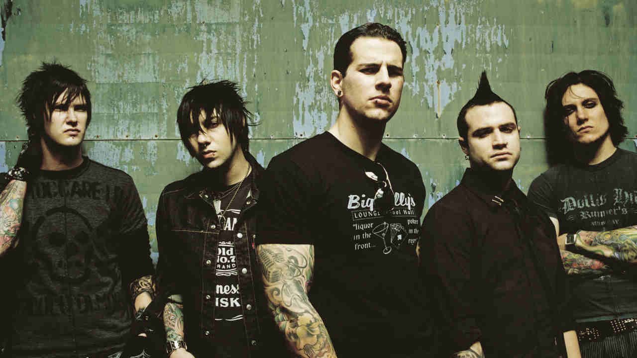 Avenged Sevenfold posing for a photograph in the mid-2000s
