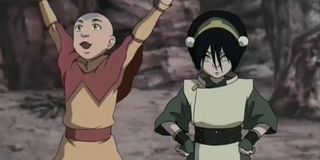 Toph and Aang in Avatar: The Last Airbender.