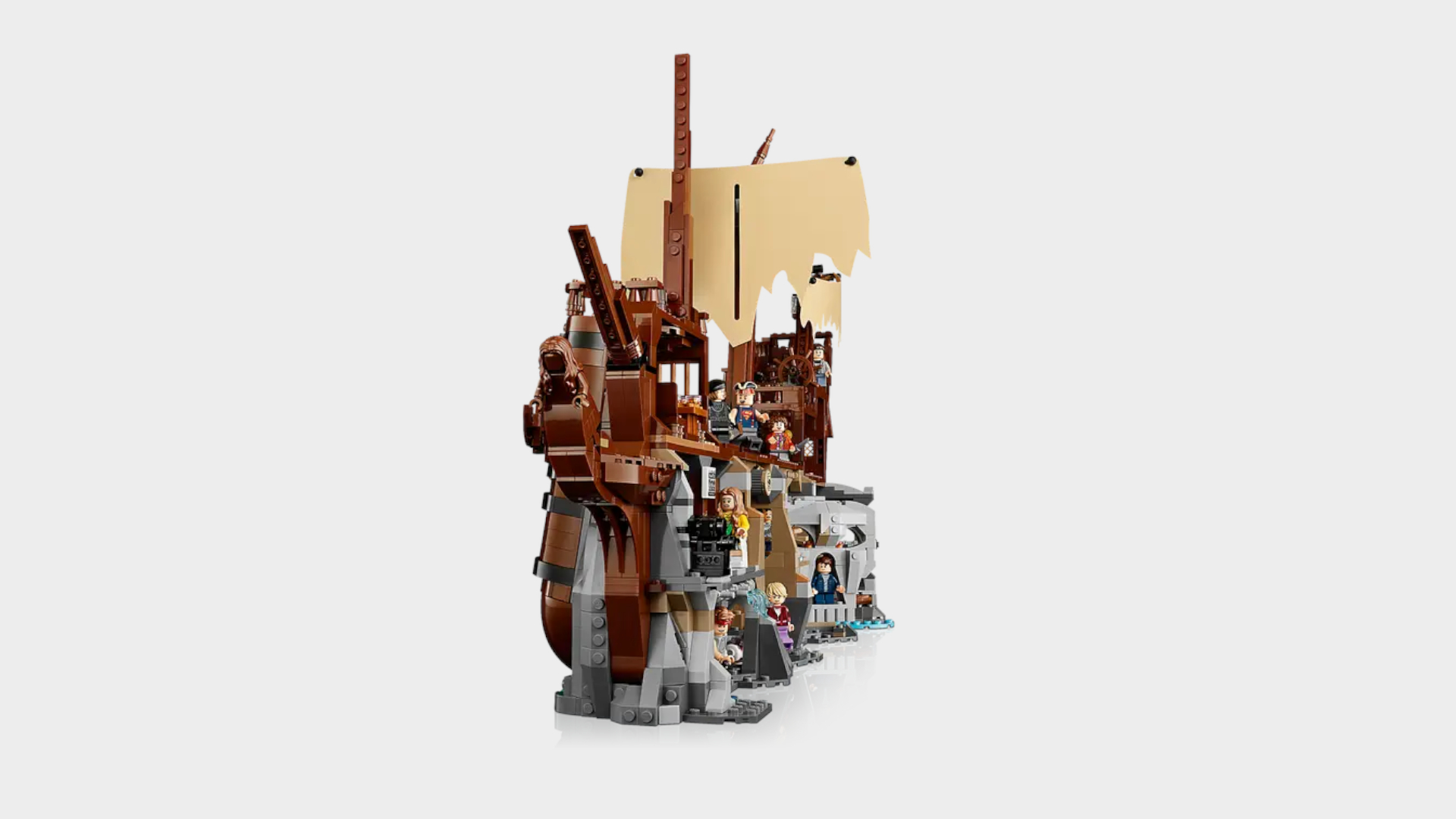 Lego The Goonies set seen from the front, against a plain background