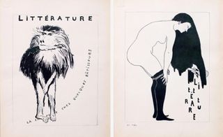 Drawings for the covers of Littérature magazine