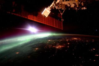 early Morning Aurora from ISS