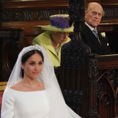 Prince Philip attends Meghan Markle and Prince Harry's wedding at St George's Chapel in Windsor Castle in May 2018