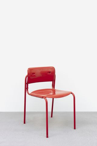 A vintage red chair by IKEA