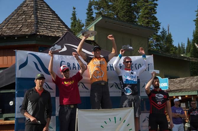 Singlespeed men's podium at the Pierre's Hole 100