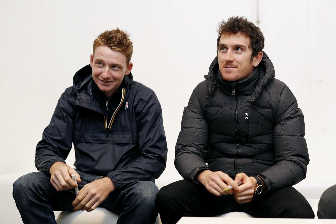 Tao Geoghegan Hart and Geraint Thomas