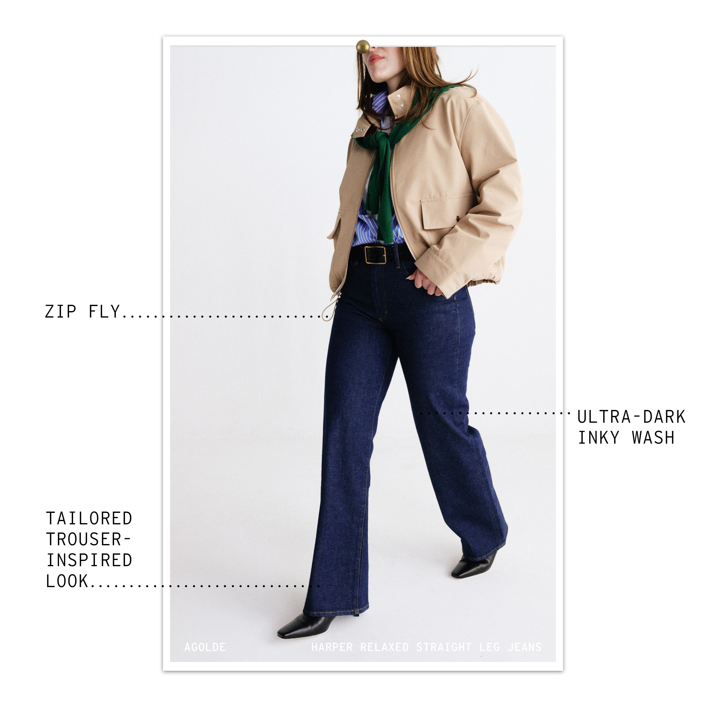 Who What Wear, The Great Try-On, Spring 2026: dark-wash jeans