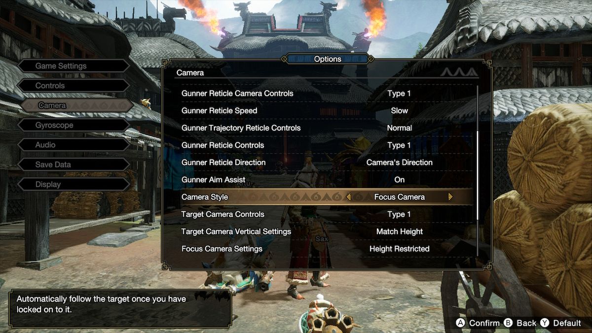 How to use Monster Hunter Rise lock on in Target and Focus camera GamesRadar+