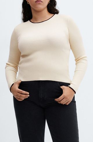 Fitted Tipped Sweater