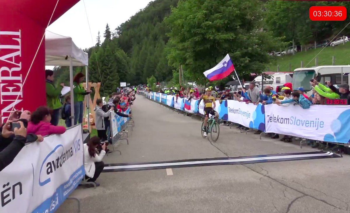 Primoz Roglic (Jumbo-Visma) soloed to the victory at the Slovenian Road National Championships