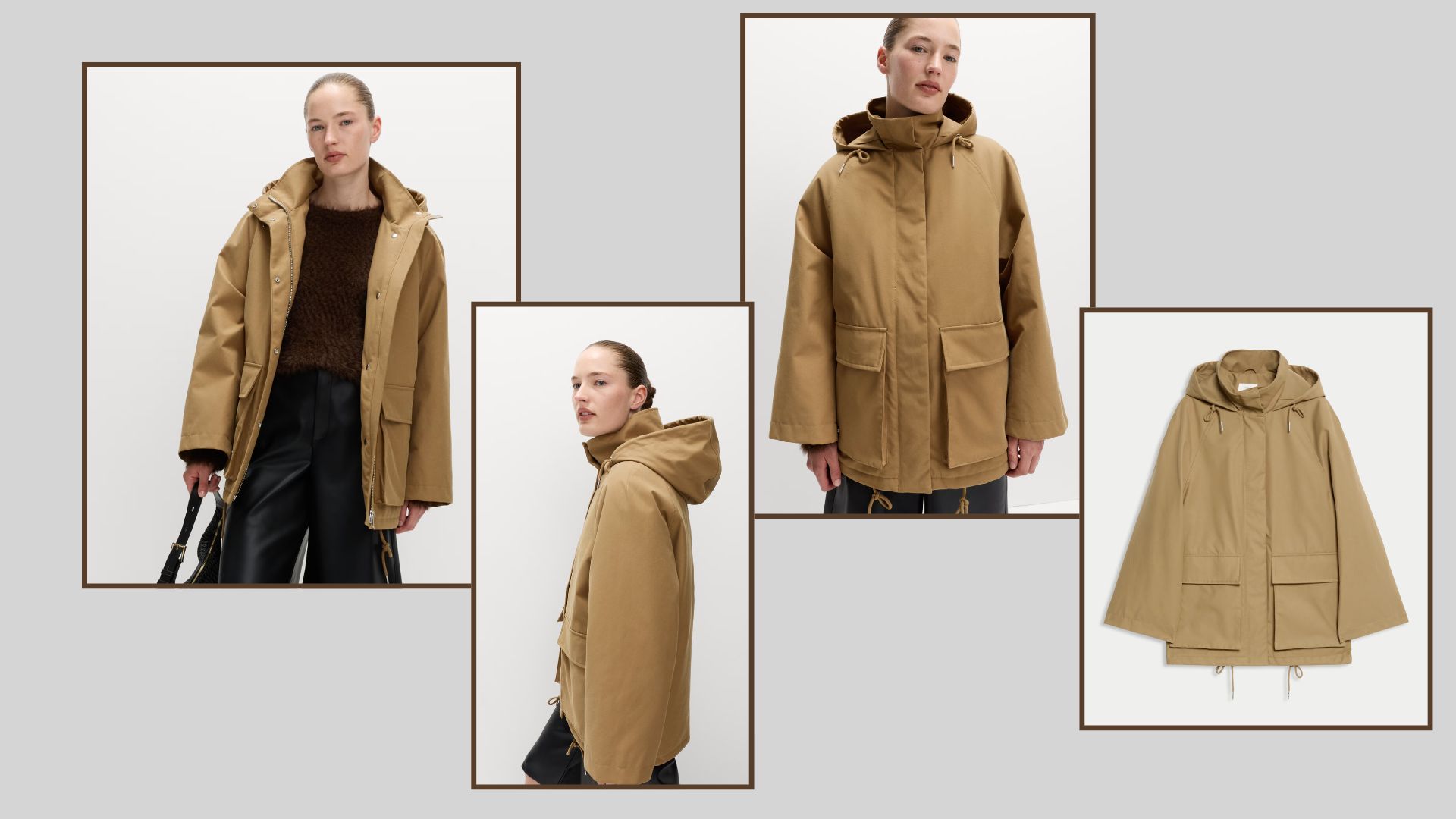 a model wearing the M&amp;S waterproof coat