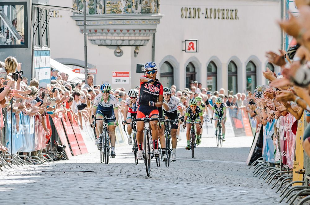 Coryn river wins stage 5 of Th&uuml;ringen Rundfahrt.