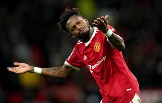 Fred reacts during Manchester United's penalty shoot-out defeat to Middlesbrough in the FA Cup