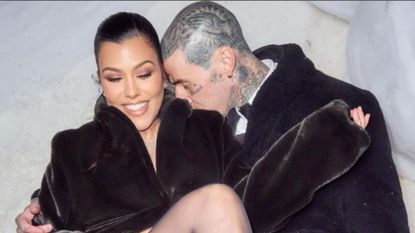 Kourtney Kardashian and Travis Barker pictured during a date night.
