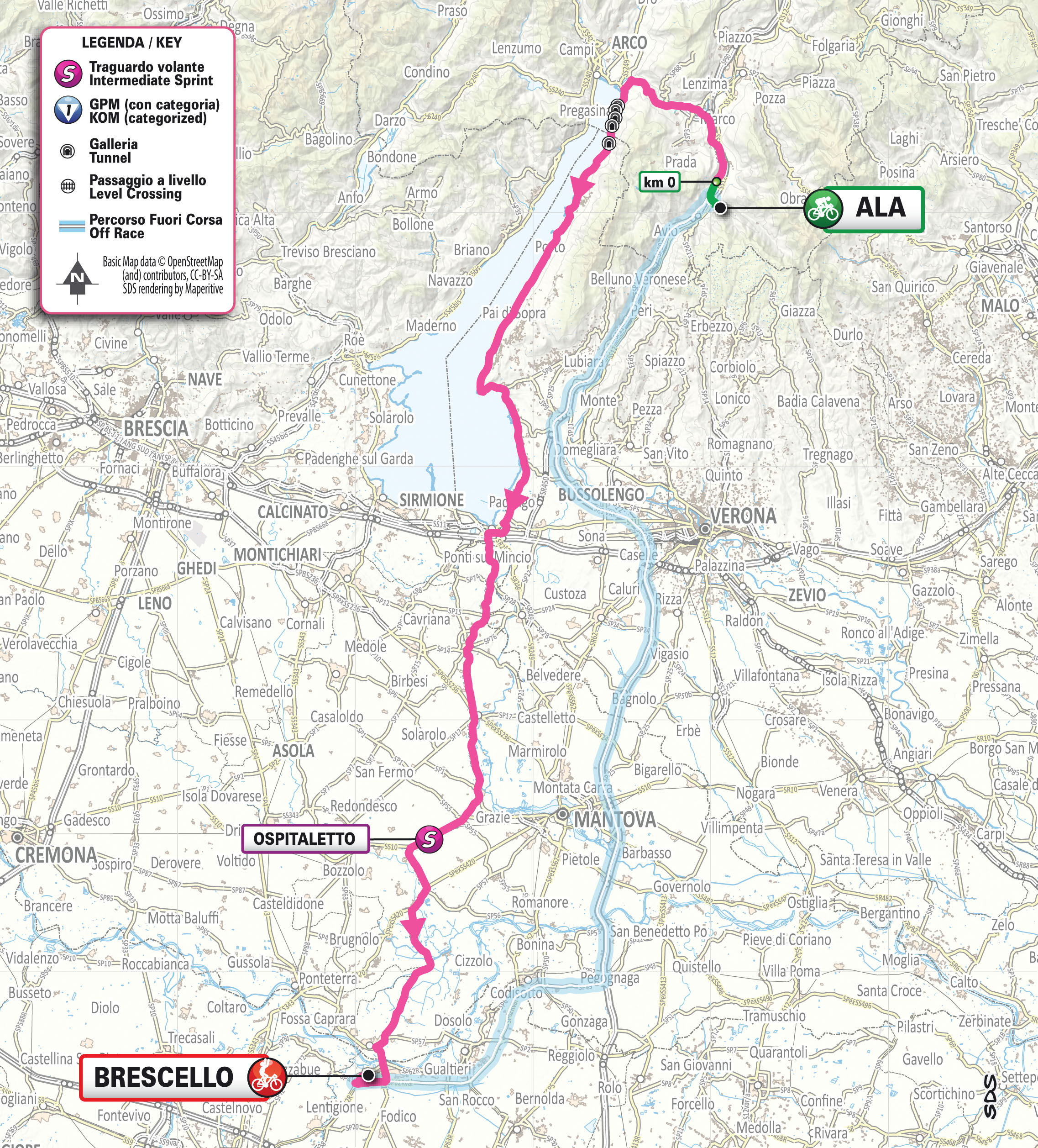 Giro d'Italia Women 2026 stage 6 map