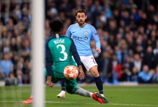 Bernardo Silva's deflected effort makes it 2-2 on the night, 3-2 to Spurs on aggregate. Still less than 11 minutes played