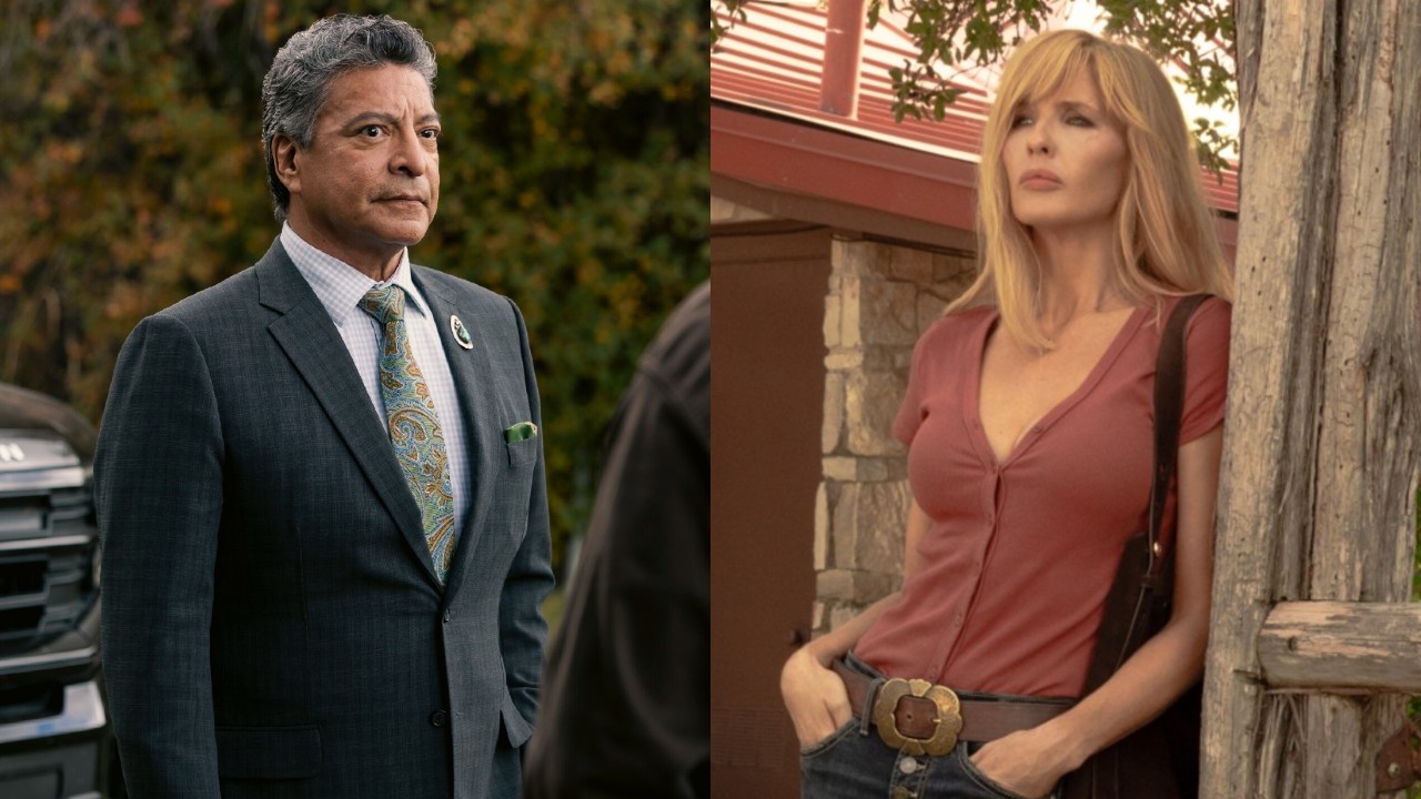 From left to right: Gil Birmingham as Rainwater in Marshals and Kelly Reilly as Beth in Dutton Ranch.