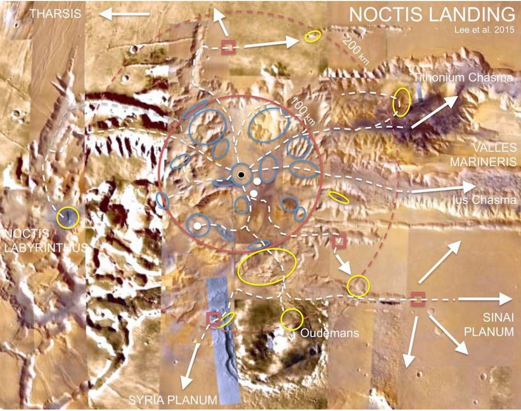 Once down at Noctis Landing, astronauts have a number of routes to explore Mars.