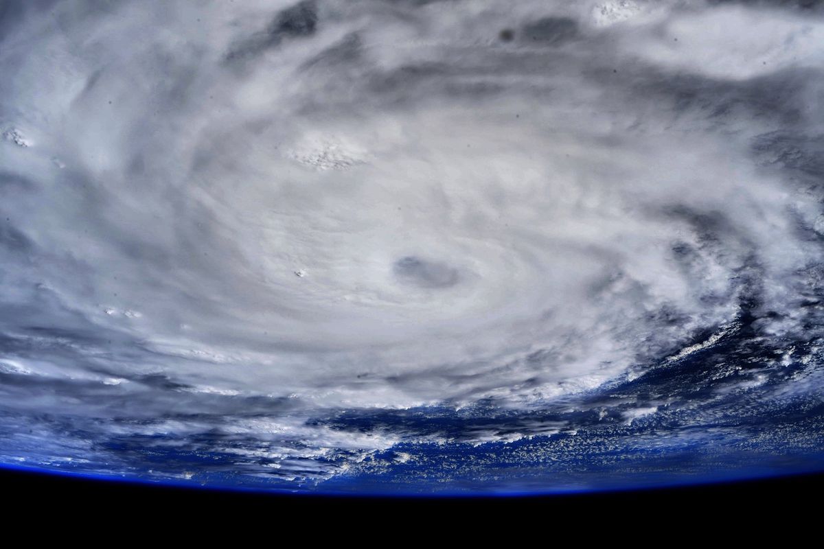 NASA astronaut Doug Hurley tweeted this photo of Hurricane Hanna from the International Space Station, on July 25, 2020.