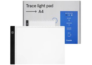 En produktbild på ett Crevide Trace Lightpad-ljusbord som visas upp mot en vit bakgrund.