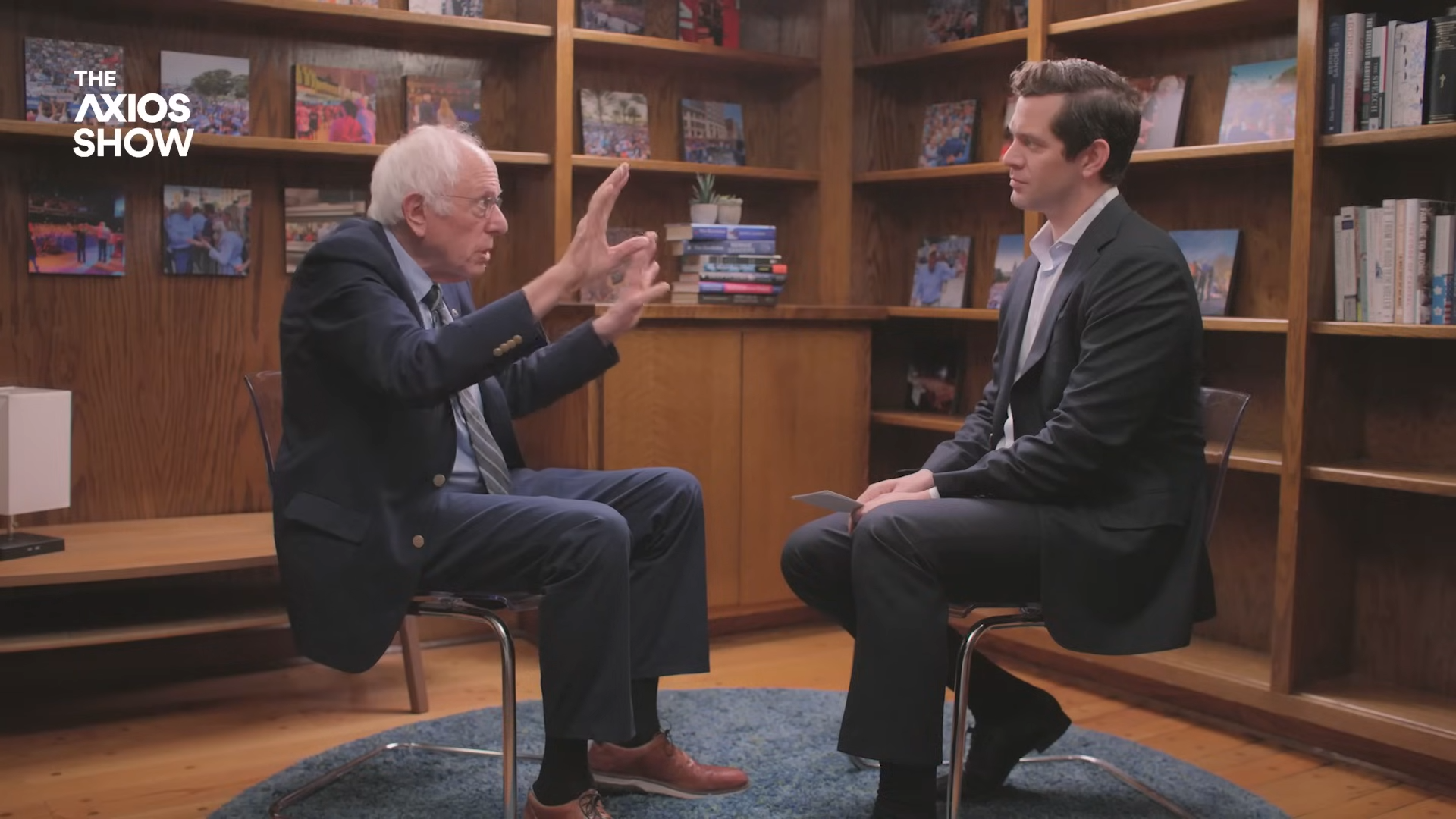 Senator Bernie Sanders appearing on the Axios Show