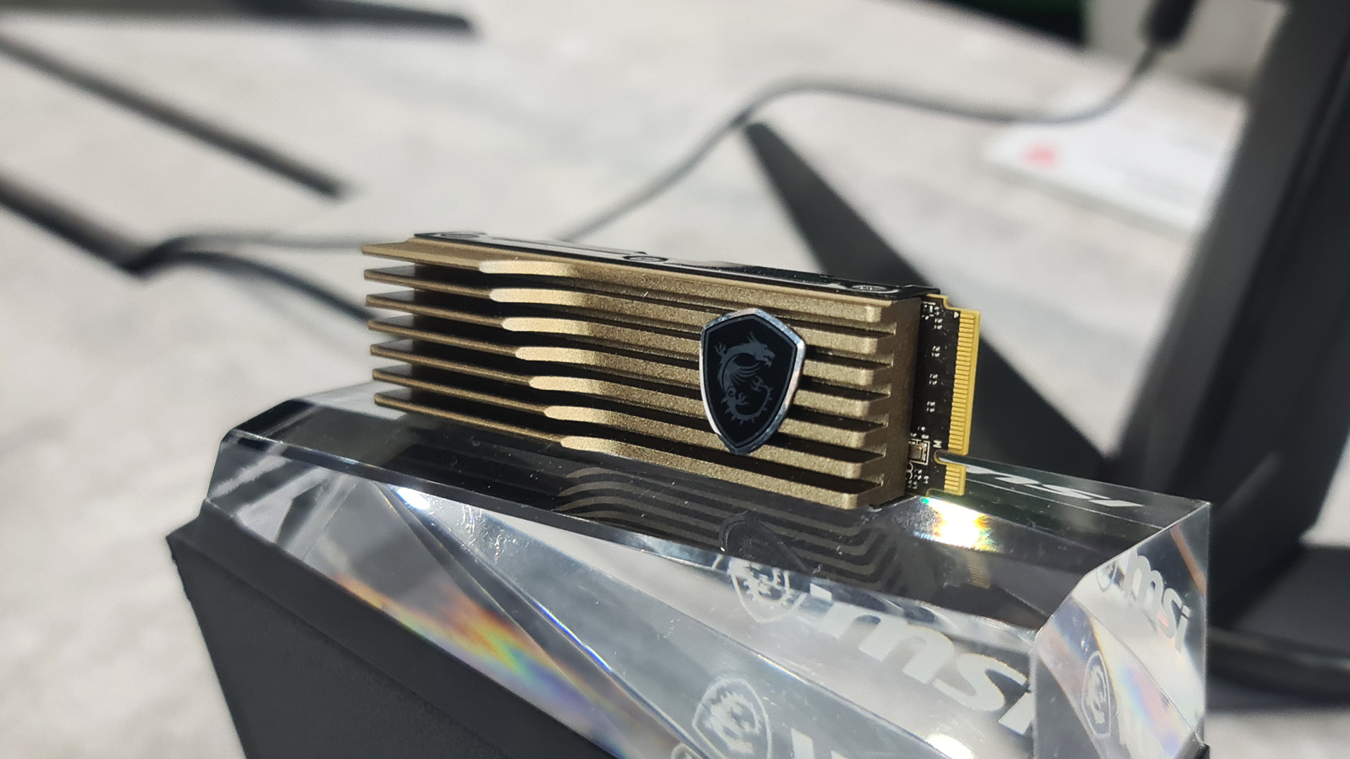 PCIe 5.0 SSD cooling on display at Computex 2023.