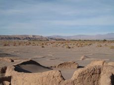 view of the san pedro de atacama in the atacama desert