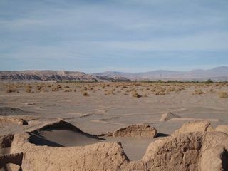 view of the san pedro de atacama in the atacama desert