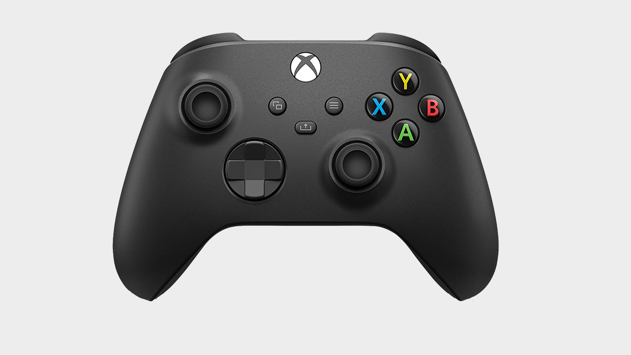 Xbox Wireless Controller pictured on a grey background.