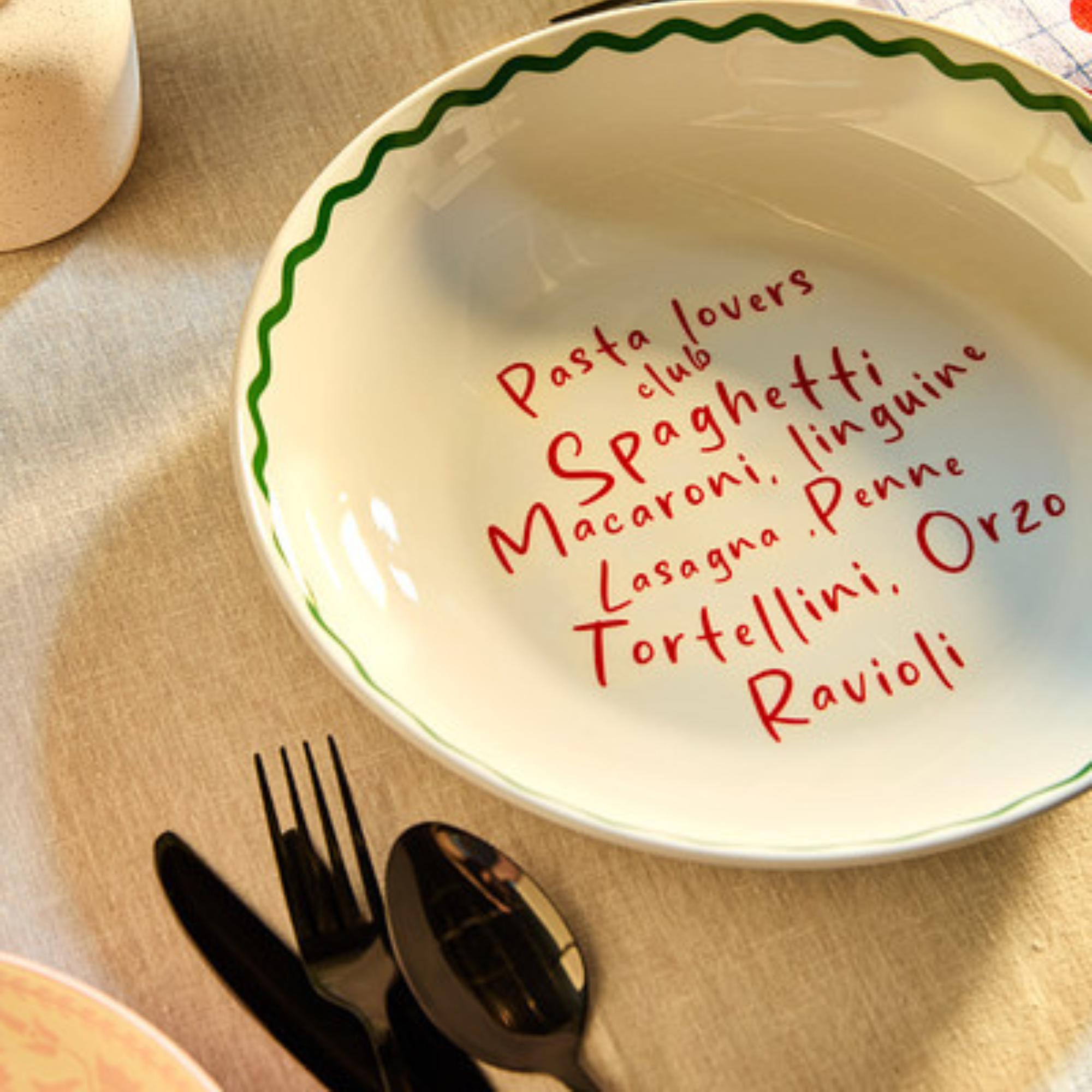 Close up of B&amp;amp;M pasta bowl.