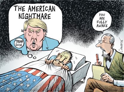 Political Cartoon World trump 2016
