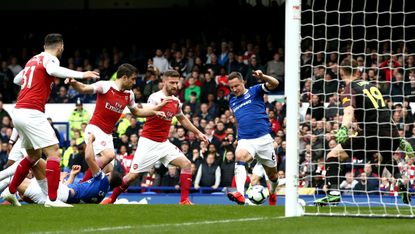 Phil Jagielka scored Everton’s winning goal against Arsenal at Goodison Park 