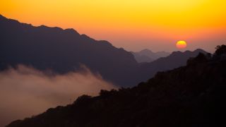 Sunset over the Santa Monica Mountains