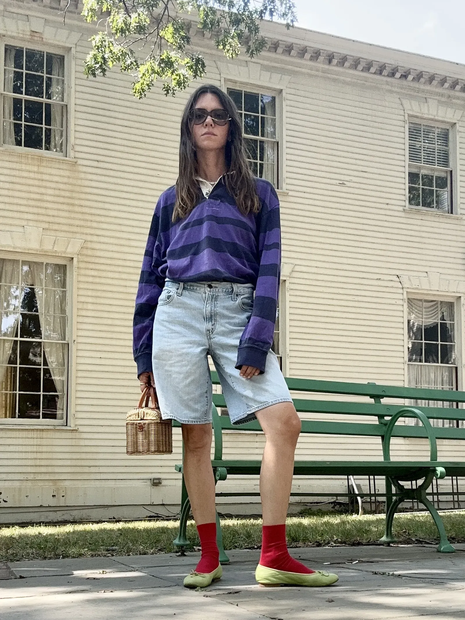 Style At Large contributor Julia Gall wore the red socks trend in Fall 2025