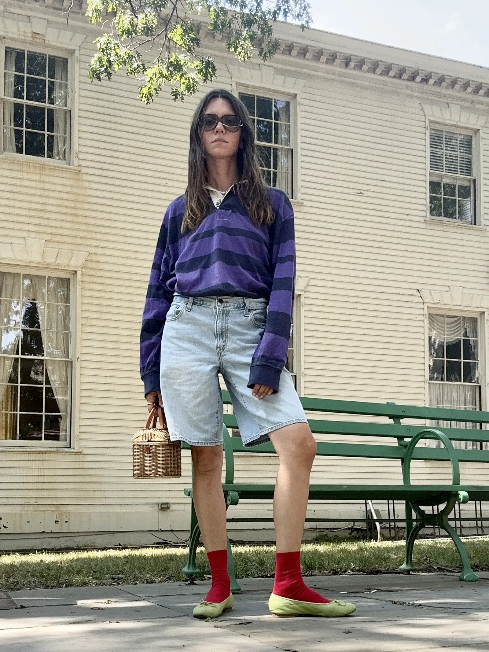 Style At Large contributor Julia Gall wore the red socks trend in Fall 2025