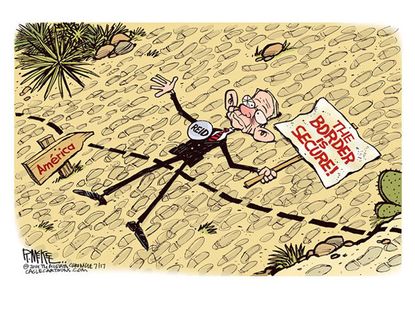 Political cartoon immigration reform Reid