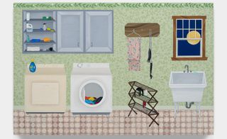 artwork of a utility room at night