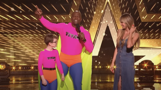 Aidan McCann, Terry Crews, and Heidi Klum in America's Got Talent All-Stars