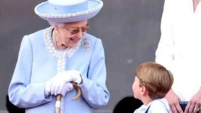 Prince Louis and Queen Elizabeth II