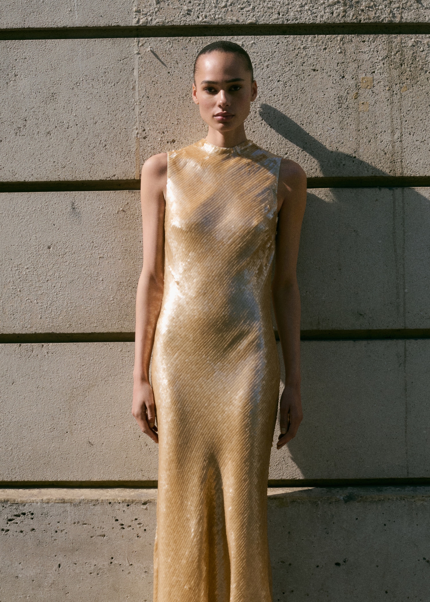 Scoop-Back Sequin Dress - Women | Mango United Kingdom