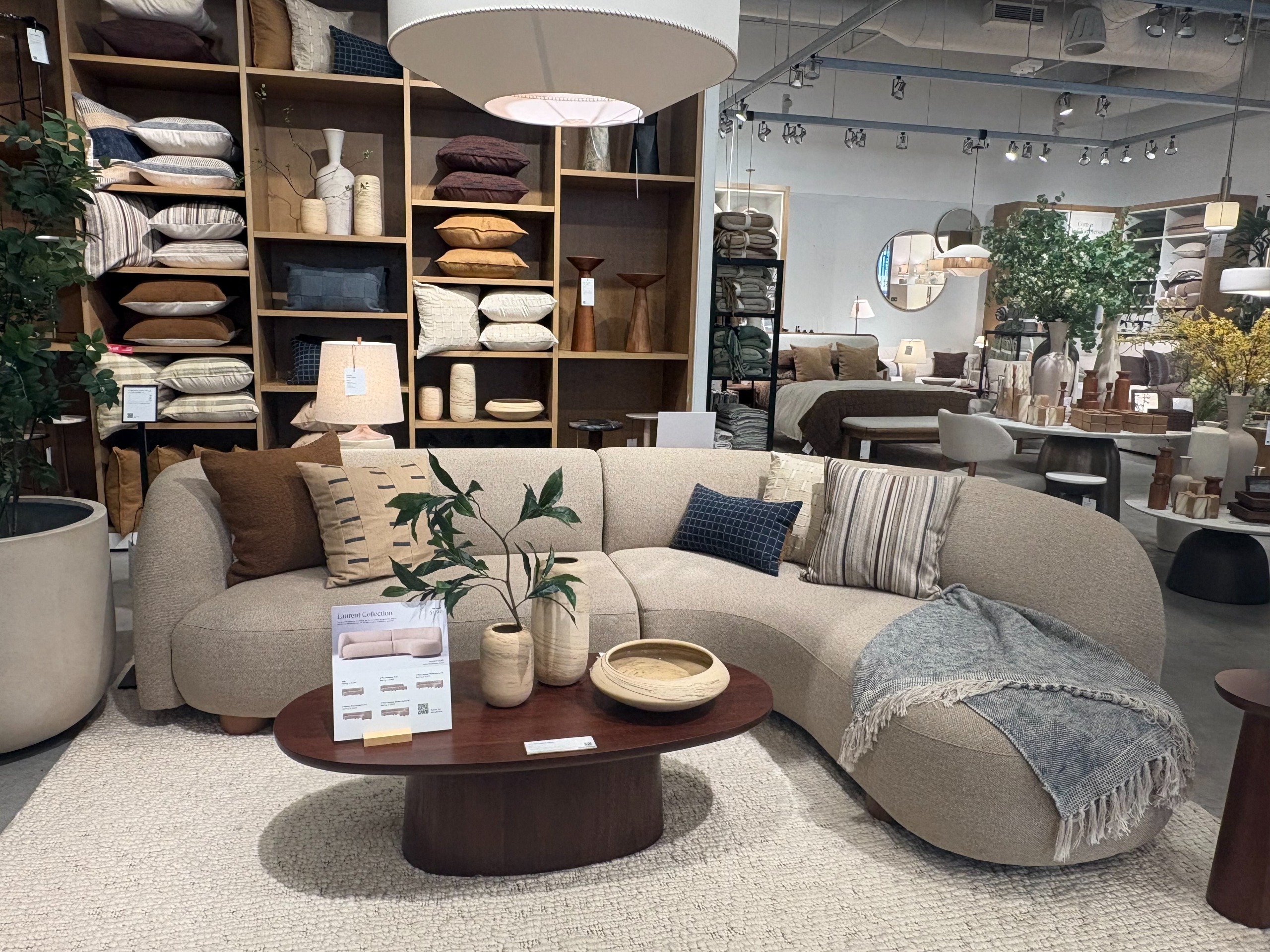 curved west elm sofa