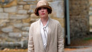 Daisy Lewis films scenes for Downton Abbey series 4