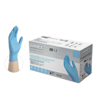 1000 AMMEX VSBPF Synthetic Blue Exam Medical Latex Free Vinyl Disposable Gloves