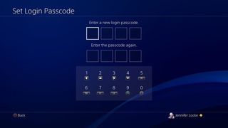 New Passcode PS4