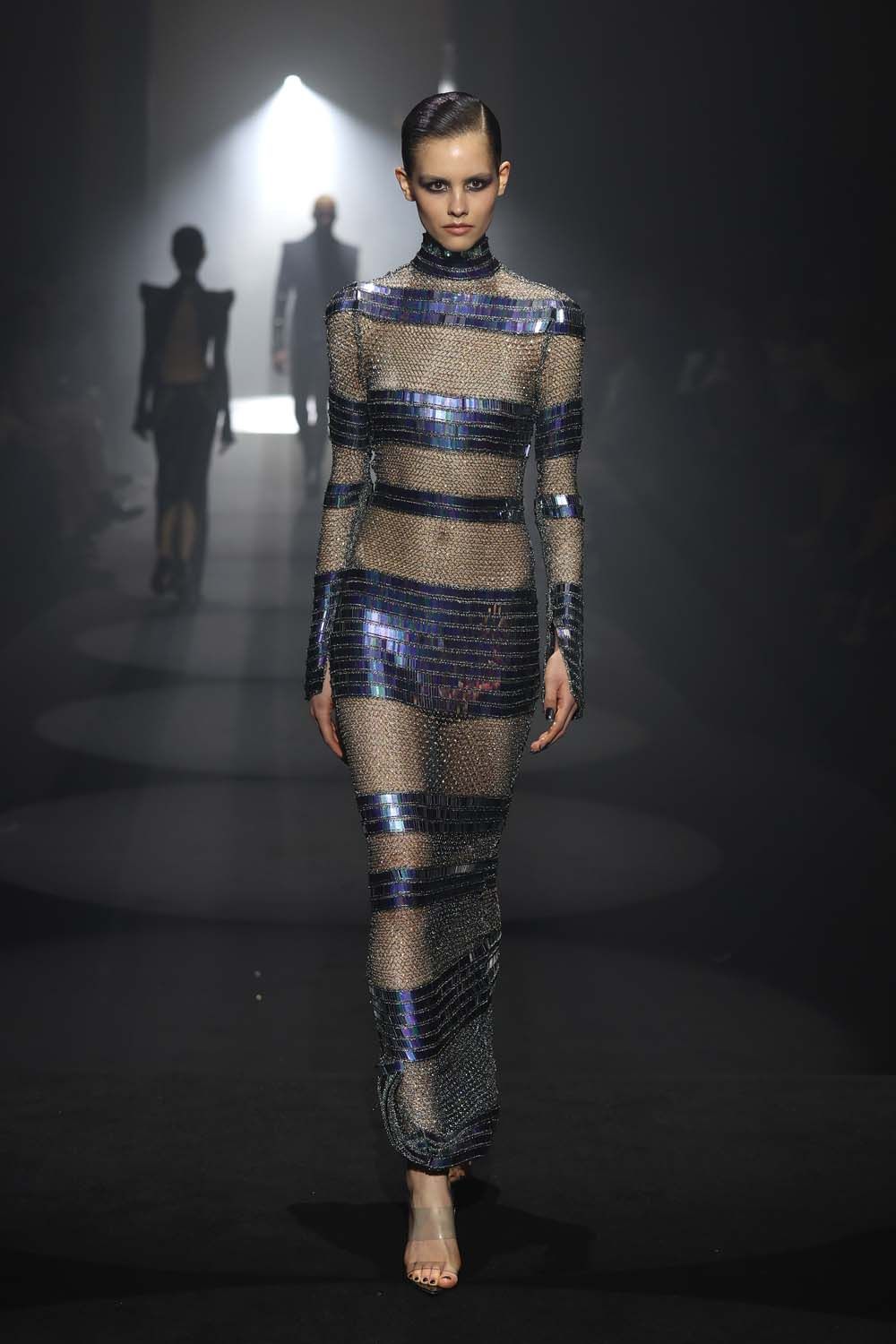 on the runway at London Fashion Week AW23