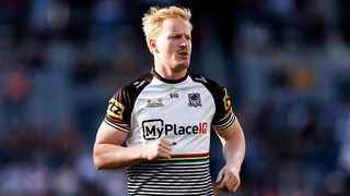 Thomas Jenkins of the Panthers runs during the NRL 2026